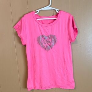 Body Glove athletic Pink Graphic Tee with Heart Logo